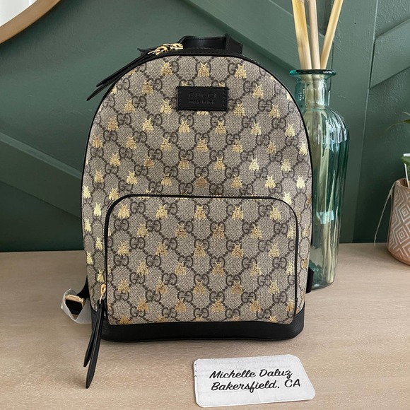 Gucci Handbags - NEW Gucci Supreme Canvas Bee Backpack 2